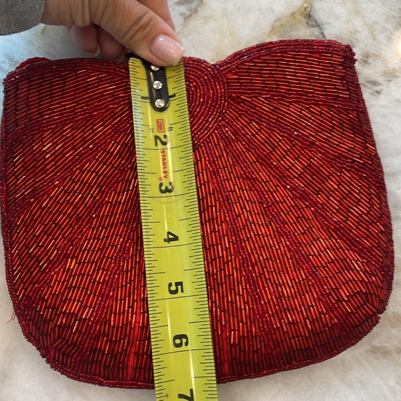 Vintage Red Beaded Purse - Picture 7 of 7